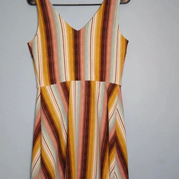iZ Buyer A-Line Womens Striped Dress Polyester Sleeveless Button Up Front Dress - Picture 12 of 13